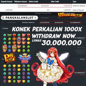 PAYMENT JACKPOT SLOT STARLIGHT PRINCESS 1000